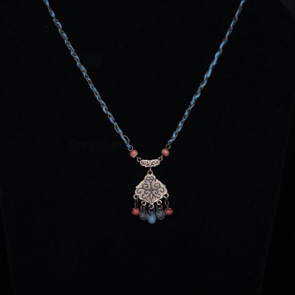 Bohemian Necklace with Multicolor Stones - Picture 4 of 6